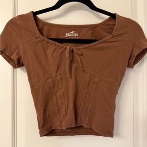 Hollister Women's Tan Crop Top